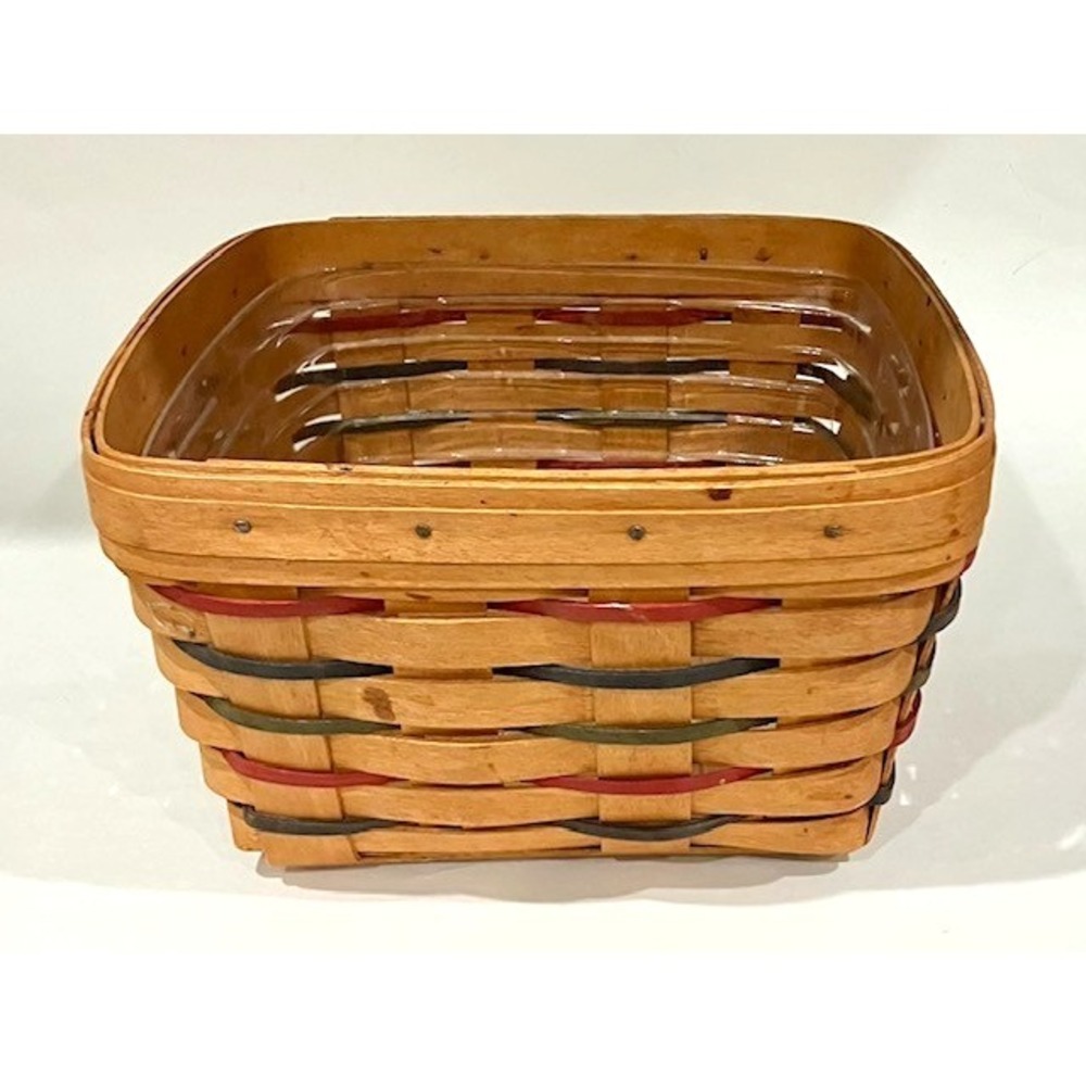 Longaberger‎ 1994 Basket with Protector Liner Handwoven  Vintage